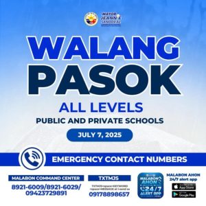 Advisory – Schedule of Classes for July 7, 2025